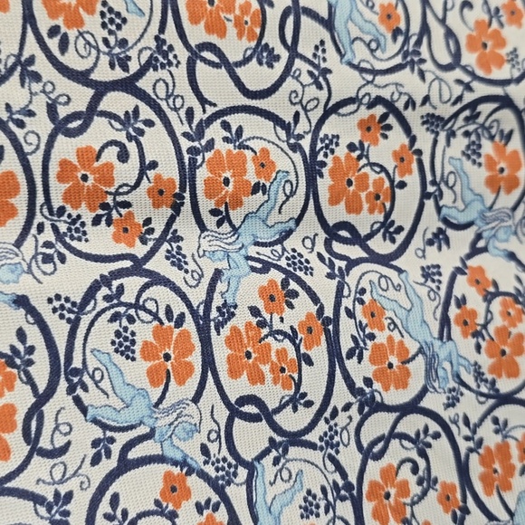 {Lawson} Mid-Century Vinatage Button Down Floral Print Blouse - Picture 14 of 14